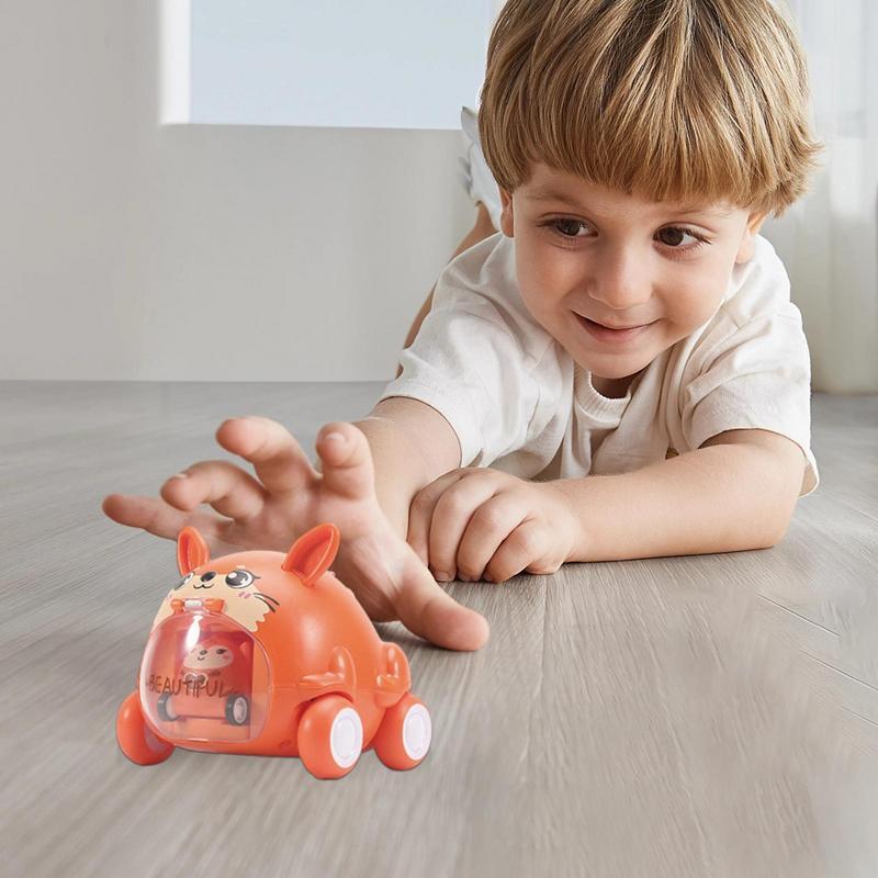 Mainan mobil hewan Inertia, Set mainan edukasi Dini hadiah Natal ulang tahun anak laki-laki perempuan