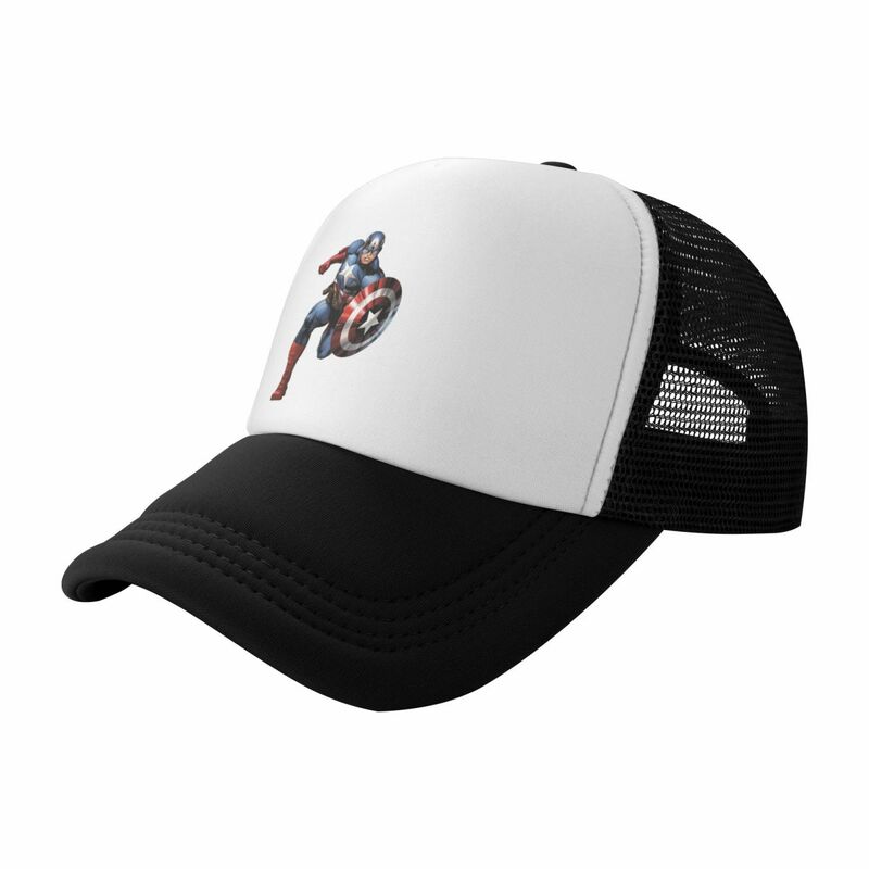 Fashion Custom Captain America Baseball Cap Men Women Adjustable Trucker Hat Outdoor