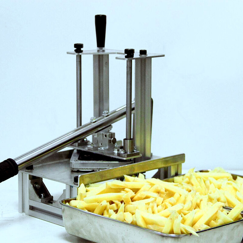 Commercial มันฝรั่งทอดเครื่องตัดที่สไลด์ผักผลไม้คู่มือสแตนเลส French Fries เครื่องตัดร้านอาหารเครื่องมือ