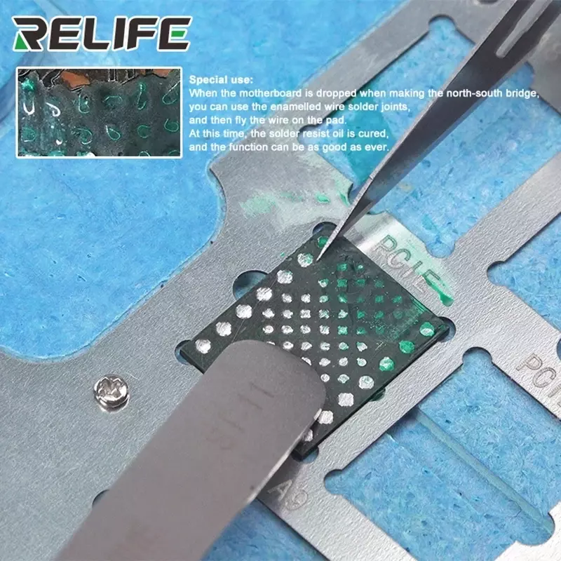 RELIFE RL-UVH PCB BGA 회로 기판 수리용 UV 경화 솔더 마스크 잉크, 901W 시리즈, 10cc, 그린 용접 플럭스 전화 수리 도구