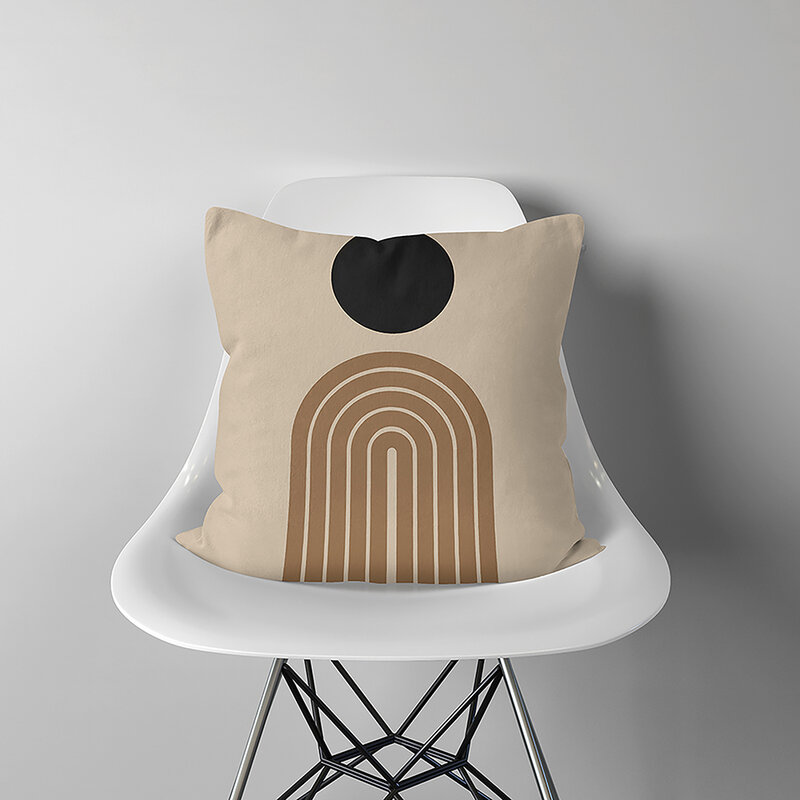 Home Decor Geometric Abstract Art Print Cushion Cover Soft Polyester Pillowcase Bedroom Car  funda de almohada