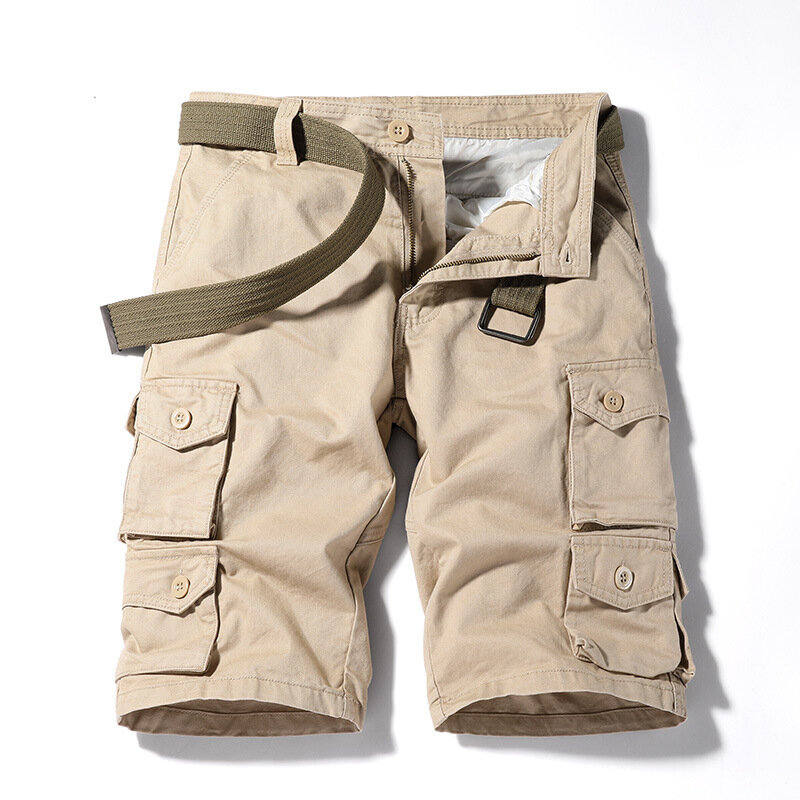 Pantalones cortos Cargo clásicos para hombre, pantalones Cargo informales con múltiples bolsillos, marca de verano