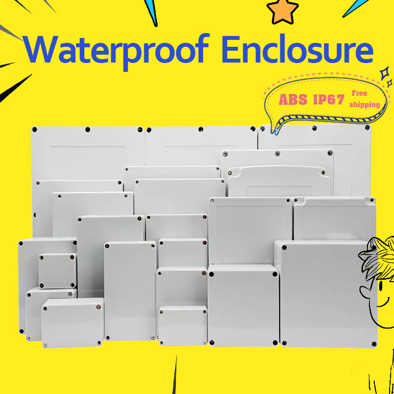F-Type Abs Nieuw Materiaal Ip67 Waterdichte Aansluitdoos Plastic Behuizing Ip67 Outdoor Elektronische Veilige Monitor Aan/Uit-Knop Box