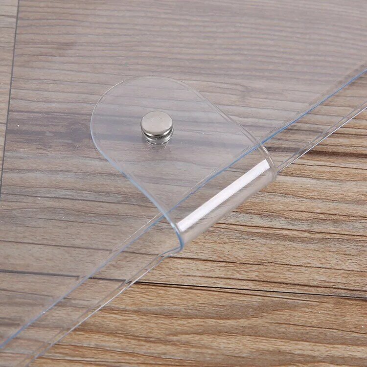A7 a6 a5 transparente macio pvc 6-ring binder capa botão snap fechar caso para 6 buraco recarga inserção enchimento de papel pasta de folha solta