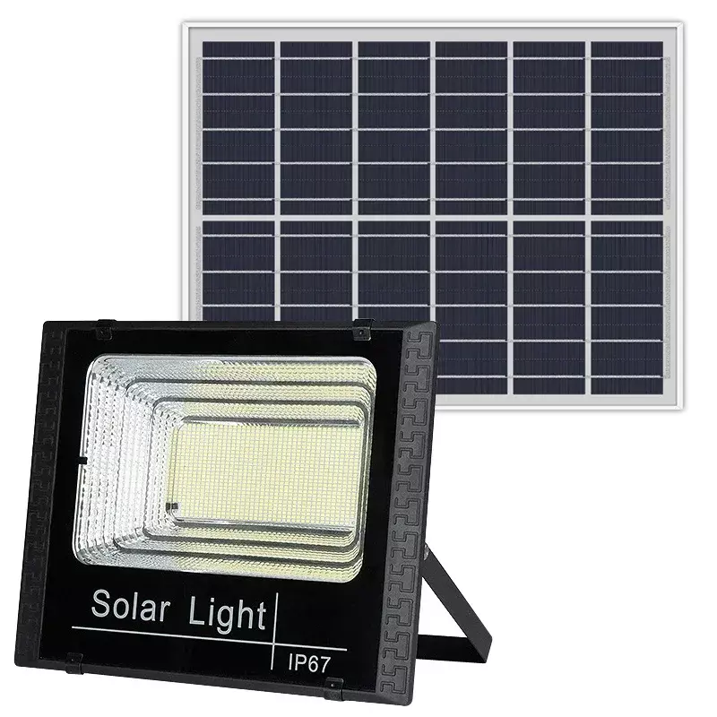 50-400W Solar Flood Lights Zdalne sterowanie Reflektor zasilany energią słoneczną Zewnętrzne wodoodporne IP67 Oświetlenie uliczne Villa Regulowany kąt