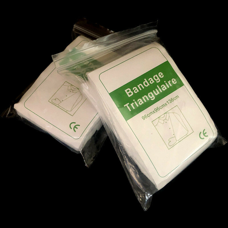 10 Stuks Medische Brandwondverband Driehoekige Noodsituatie Fractuur Arm Sling Wrap Fixatie Bandage Driehoek Handdoek EHBO-Kit