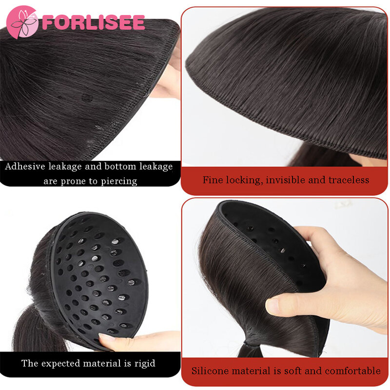 FORLISEE Maruki Head Wig Bag Women's Pomelo Skin Hair Pan Magic Tool Increase Hair Volume Fluffy Pan Hair Circles