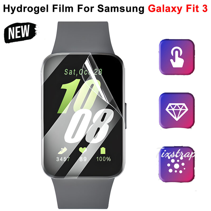 Hydrogel Film For Samsung Galaxy Fit3 Anti-scratch Smartwatch Screen Protector for Samsung Galaxy Fit3 Protective Film Not Glass