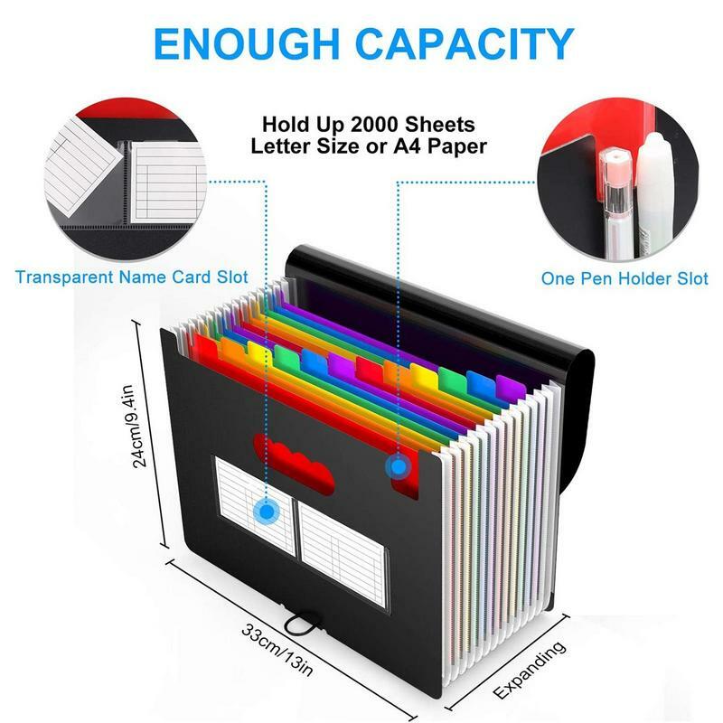 ขยายแฟ้มซองขยายแฟ้มซอง A4กระดาษขนาด Letter แบบพกพาเอกสารแฟ้มกล่องสอง-In-One ใหม่ Test กระดาษ