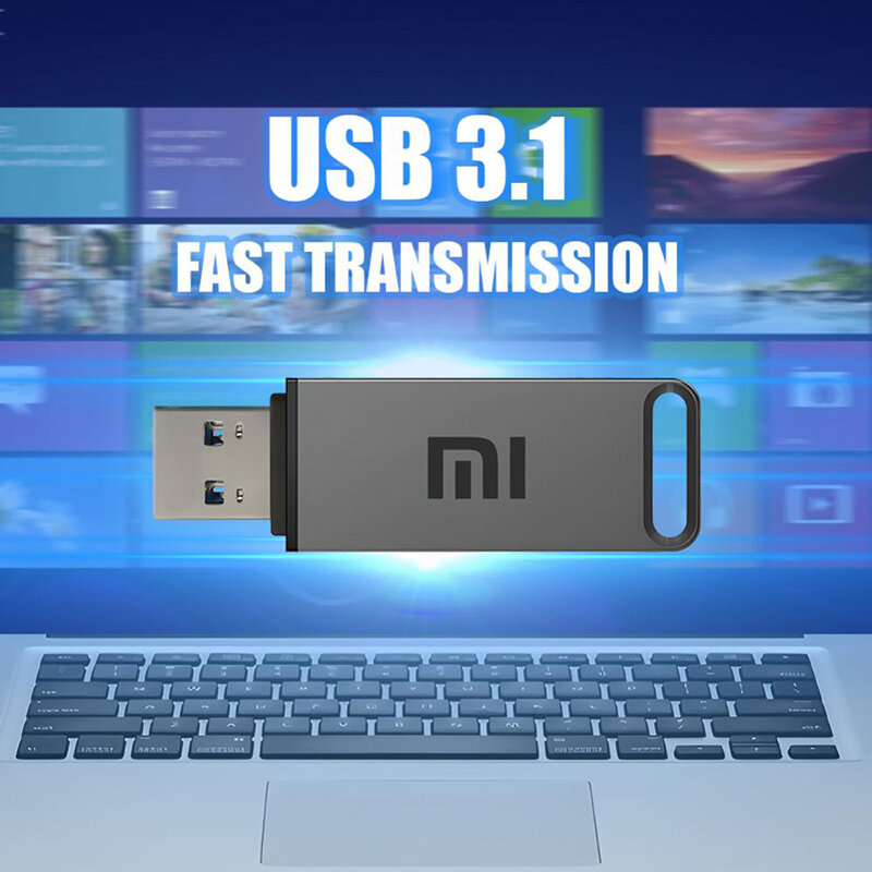 XIAOMI-unidad Flash USB 3,1 Original de 2TB, pendrive de alta velocidad de 1TB de Metal, resistente al agua, memoria USB tipo C para dispositivos de almacenamiento de ordenador