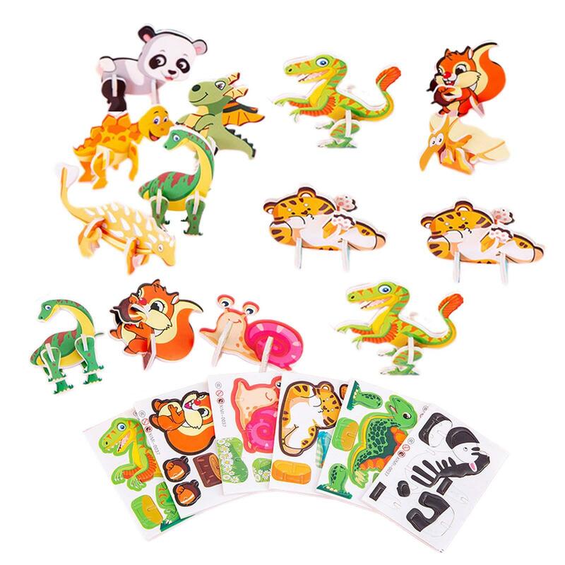 3D Cartoon Puzzles Preschool Smooth Surface and No Burrs Ages 3+ Art Crafts