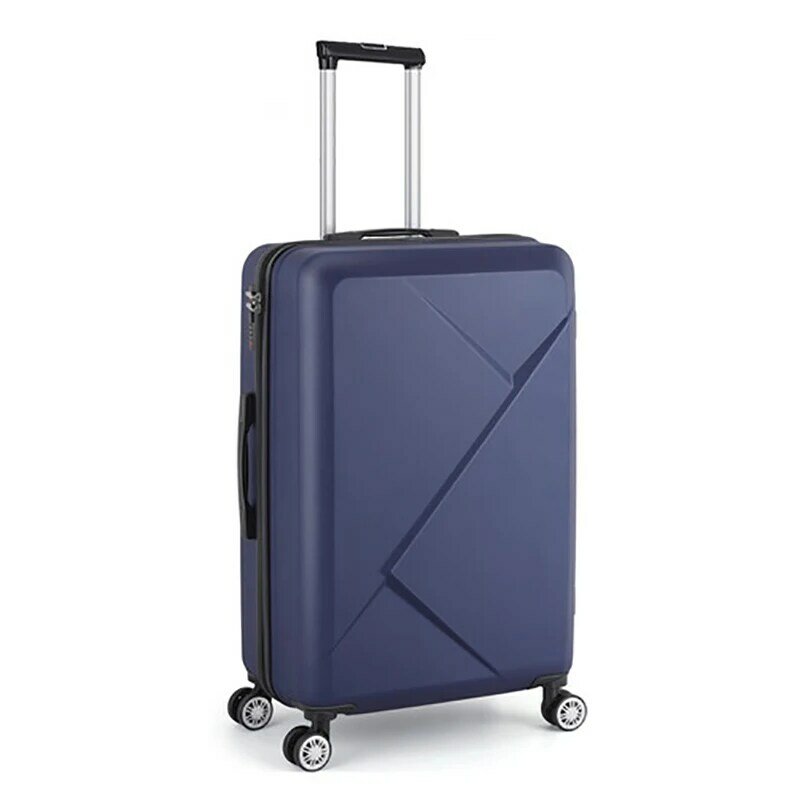 女性用の頑丈なアルミニウムフレーム付きスーツケース,24インチ,ユニセックスの荷物用,青色,トラベルバッグ