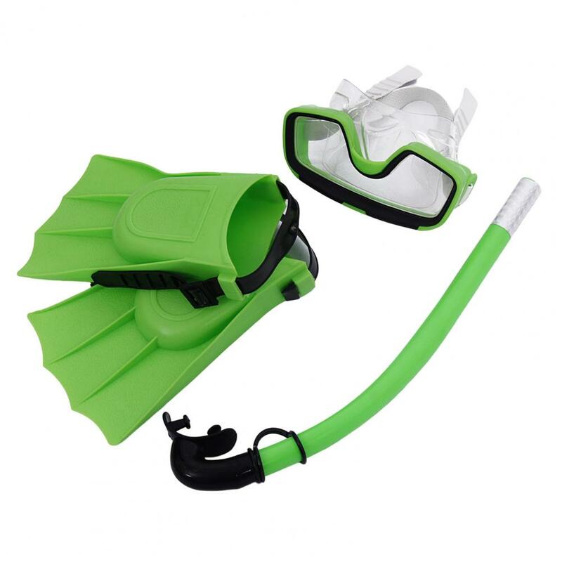 1 Set occhiali da Snorkeling respirazione sicura impermeabile bambini visione larga nuoto occhiali Snorkeling pinne da nuoto per immersioni subacquee