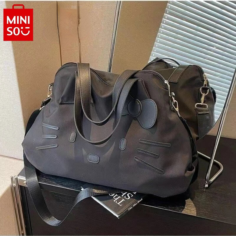 Miniso Hello Kitty New Travel Handbag Fashionable and High Quality Anti Dirt Luggage Bag Large Capacity Crossbody Women's Bag