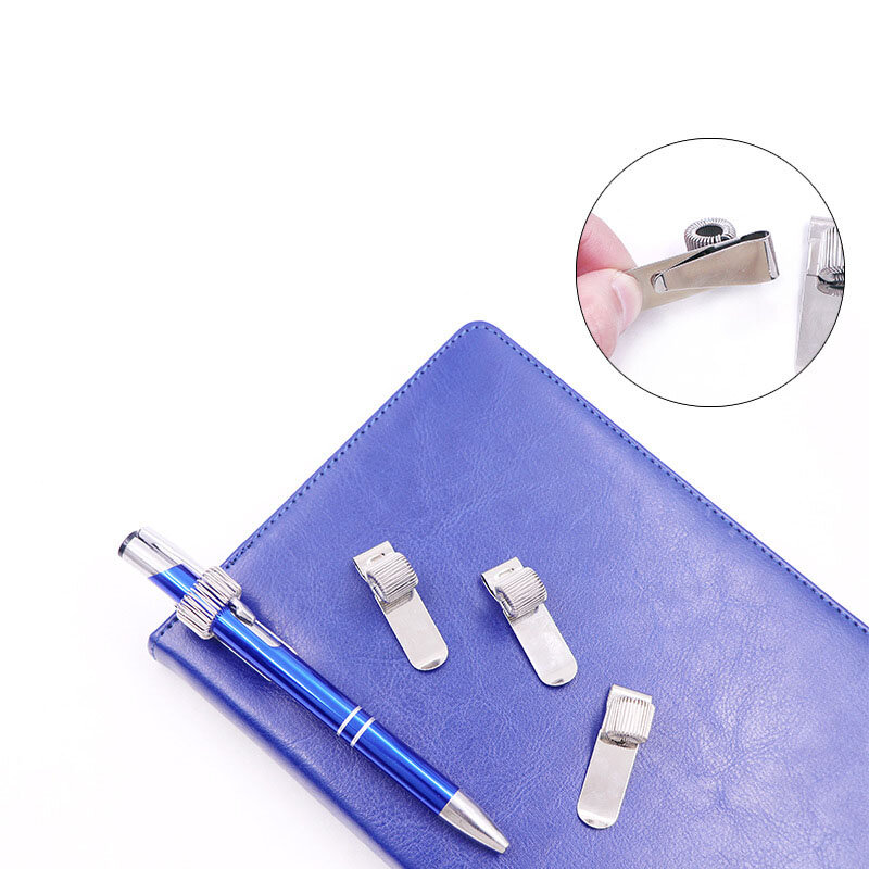 Porte-stylo à ressort en métal avec clip de poche, 1 pièce, simple/double/triple trou, pour médecins, infirmière, uniforme, fournitures scolaires et de bureau