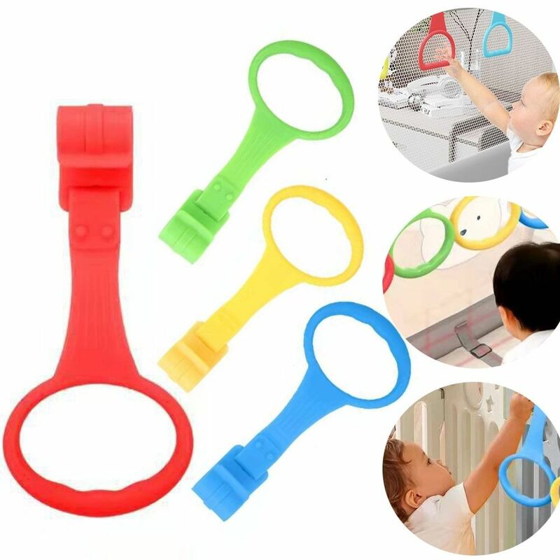 2/4PCS Plastic Playpen Pull Ring Playpen Accessories Light Weight Baby Crib Hooks Baby Walking Assist Tools Stand Rings
