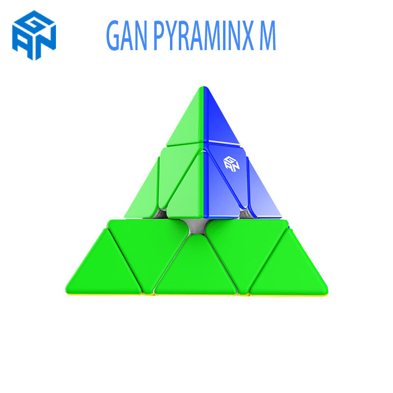 GAN Pyraminx 강화 UV 마그네틱 매직 스피드 큐브, GAN 피라미드 3X3 전문 피젯 토이, 큐브 매직 퍼즐 건 타이머