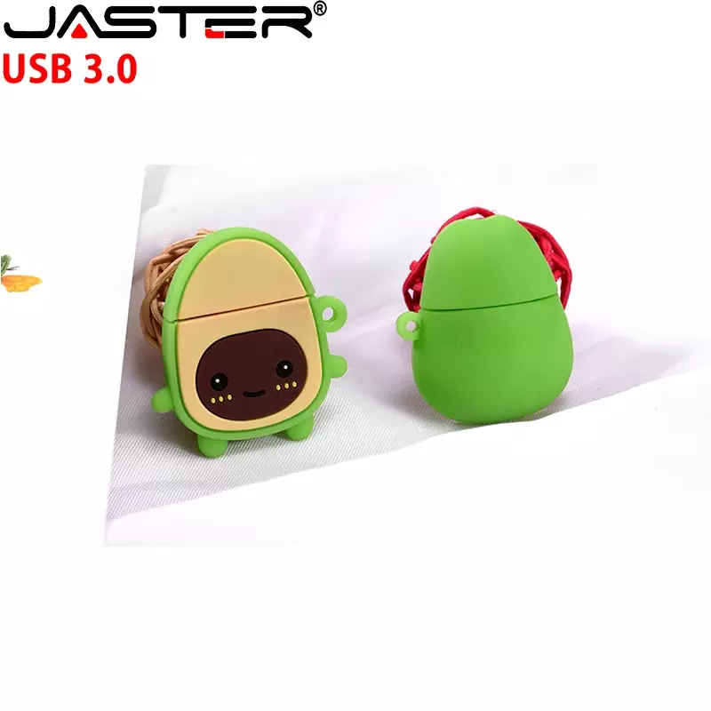 Jaster Usb 3.0 Flash Drive Leuke Avocado Groene Usb Flash Drive Geschenken Pendrive 4Gb 8Gb 16Gb 32gb 64Gb 128Gb Geheugen Schijf Bulk Gift