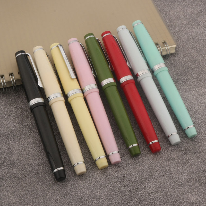 Luxury Jinhao 82 penna stilografica trasparenza penna acrilica Spin Golden EF F Nib Business Office School Supplies scrittura penna a inchiostro