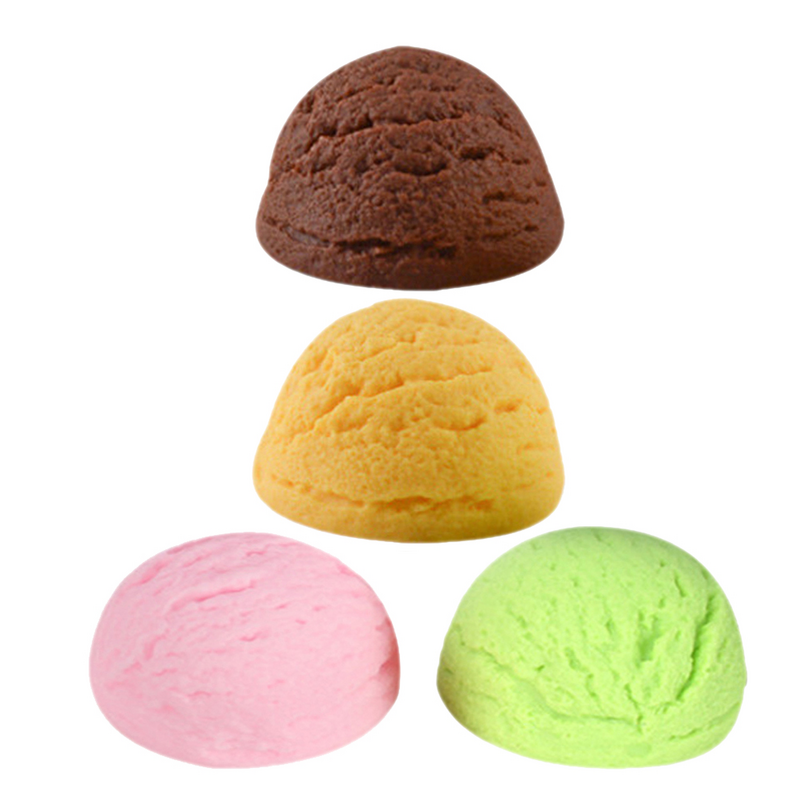 시뮬레이션 아이스크림 공 사진 소품, 가짜 아이스크림 공, 아이스크림 모델 소품, 4 개