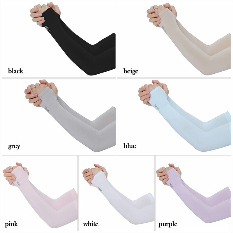 Exposed thumb Running Sportswear Basketball Sun Protection Arm Sleeves Outdoor Sport Arm Cover