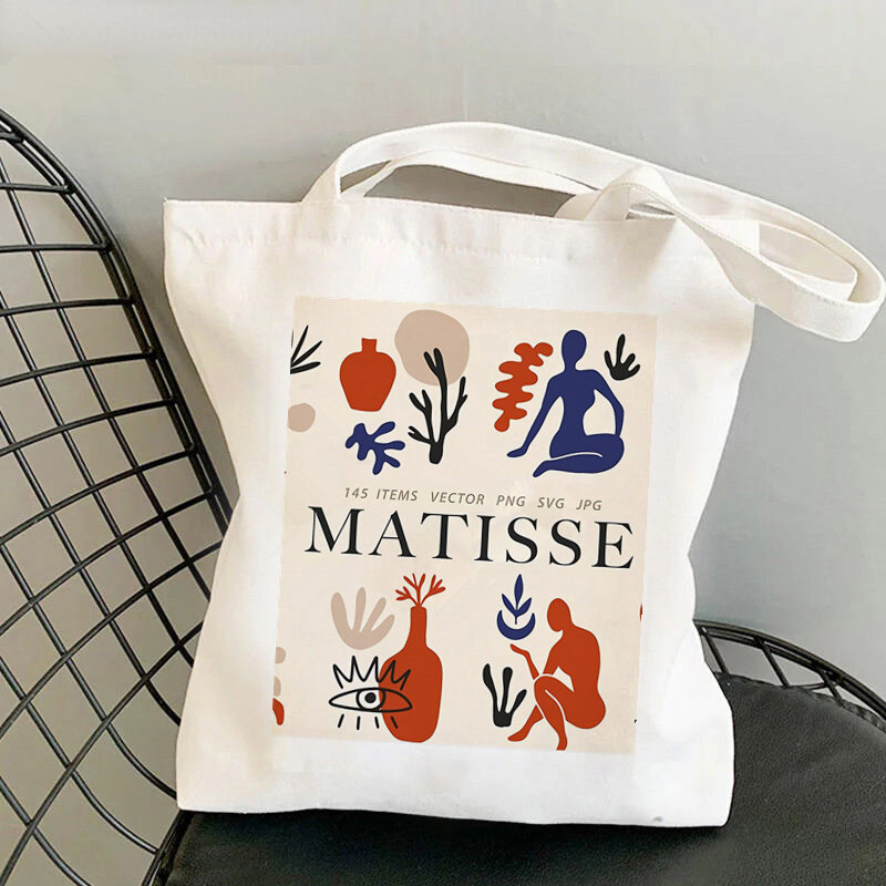 Henri Matisse Frauen Shopper Tasche Lebensdauer Tasche Harajuku Einkaufen Leinwand Shopper Tasche Mädchen Handtasche Tote Schulter Dame Tasche Strand Tasche