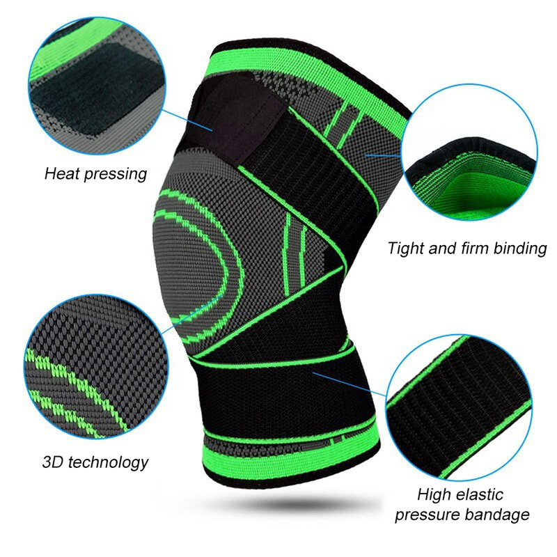 1PC Knee Support Compression Knee Brace Professional Protective Knee Pad Breathable Bandage Knee Brace Basketball Tennis Cycling