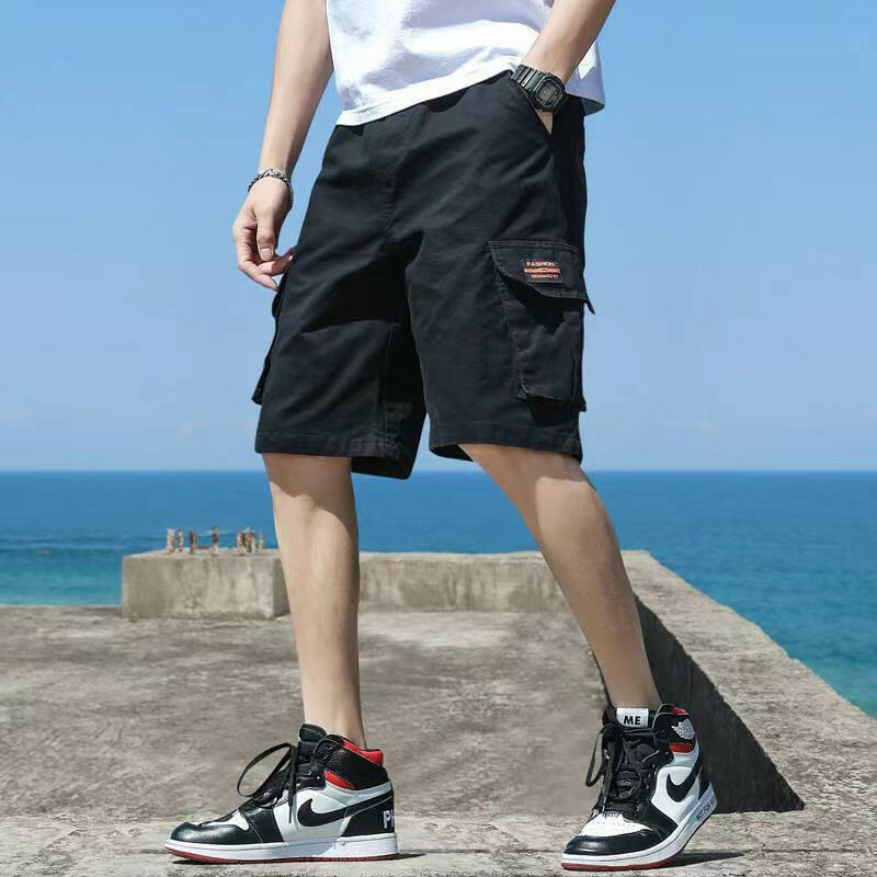 Sommer Cargo Shorts für Männer Shorts lässig lose Sport Mittel hose Bermuda männliche Streetwear Hip Hop Multi-Pocket Baggy Shorts