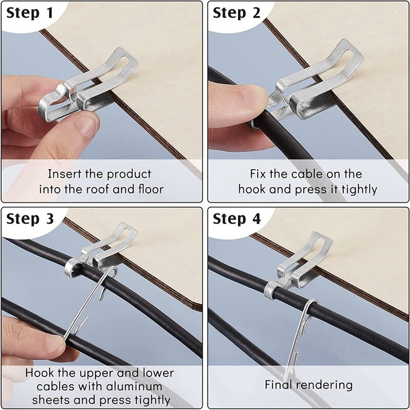 Clip per tetto con cavo termico clip per cavi e distanziatori per glassa Kit clip per nastro termico Kit argento A