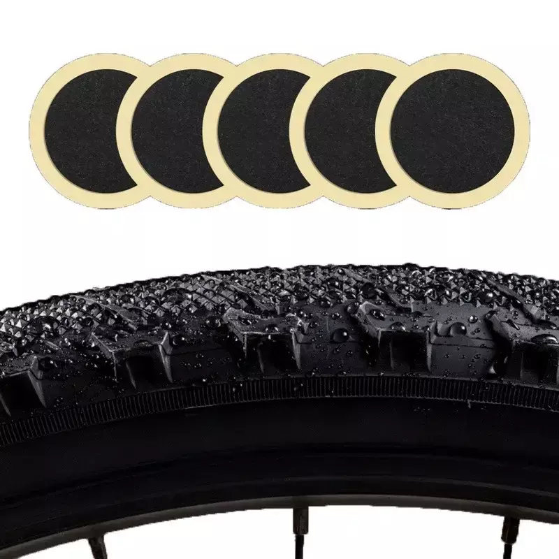 Patch per riparazione pneumatici per biciclette adesivo senza colla Patch di protezione per pneumatici a riparazione rapida per cuscinetti di riparazione pneumatici interni per bici da strada di montagna