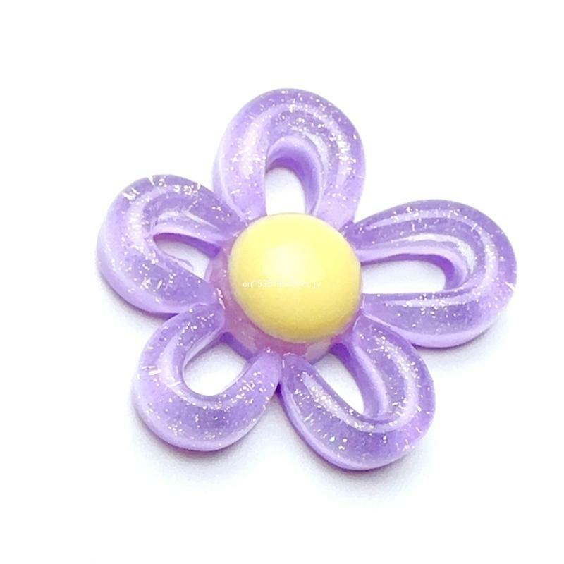 10 couleurs 31x29mm irrégulière petite fleur pendentifs à breloque pour les femmes bricolage coloré fleur bijoux colliers des