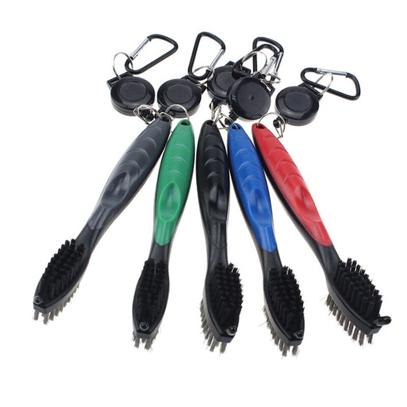 Double-Sided Golf Cleaning Brush Plastic Soft Durable Comfortable Zipper Wire Groove Cleaning Tool Golf Training Accessories