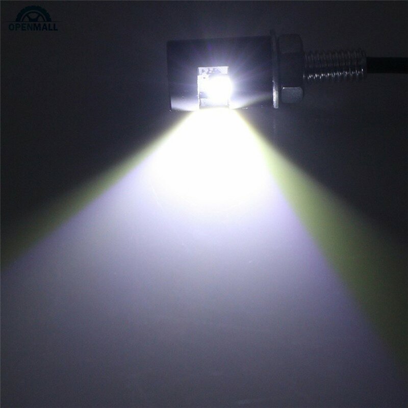 Lampy LED 1W białe 2 sztuki 6000-7000K śrubowe odporne na wstrząsy Super jasne 12V uniwersalne bezpośrednie wkręcane długie trwałe