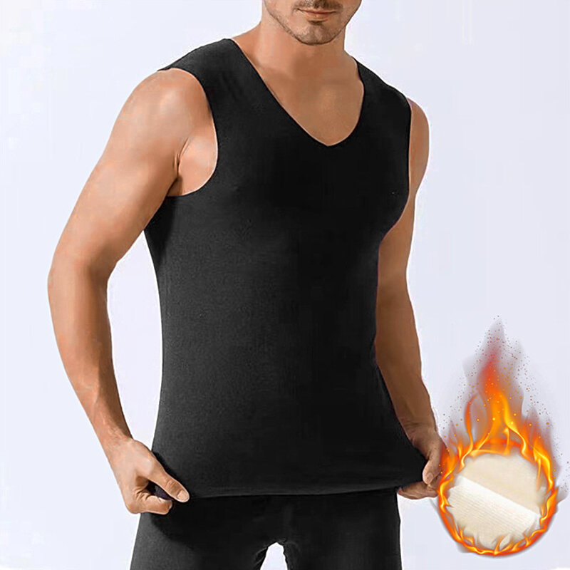 Thermal Underwear Plus Size Vest Thermo Lingerie Men Winter Clothing Warm Top Inner Wear Thermal Shirt Undershirt Intimate 5XL