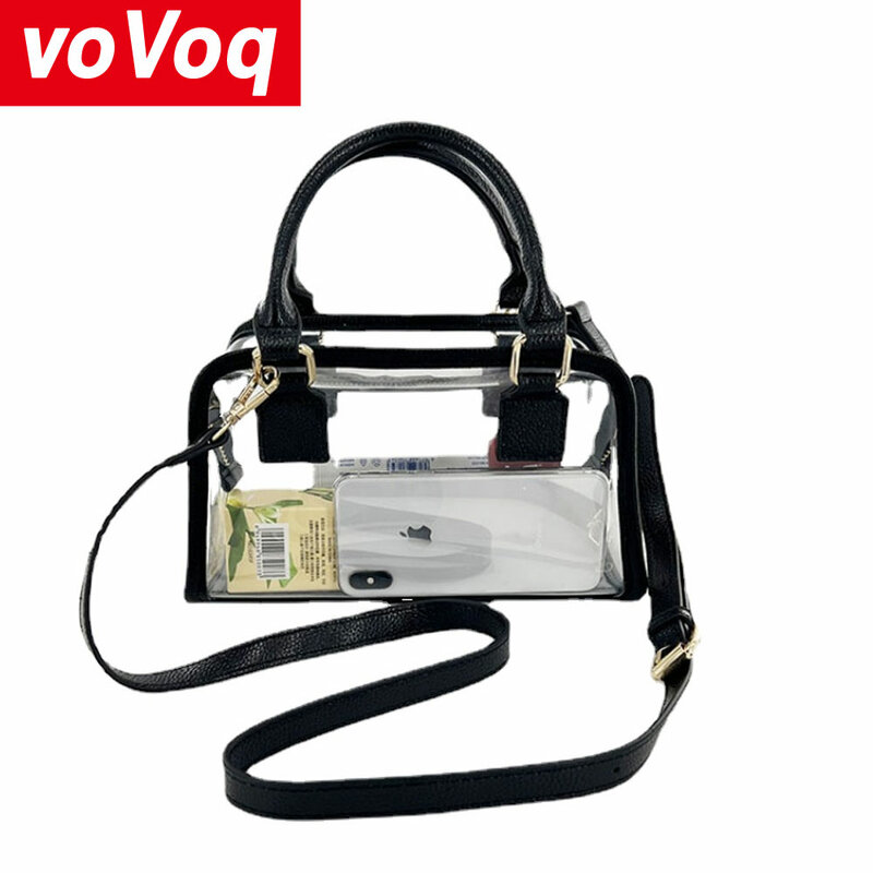 스트리트 젤리 투명 가방, 레이저 심포니 비치 백, PVC 휴대용 원 숄더, 비스듬한 대용량, 트렌디 여성 가방