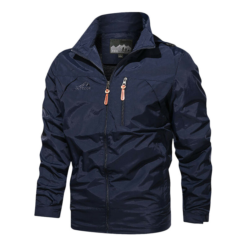용수철 가을 남성 바람막이, 오버사이즈 방풍 방수 재킷, 등산 캠핑 코트, 남성 레인 코트 의류