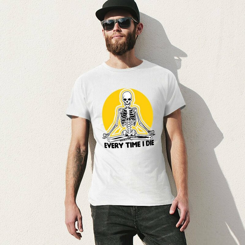 Camiseta con estampado "EVERY TIME I DIE" para hombre, ropa kawaii de talla grande, vintage