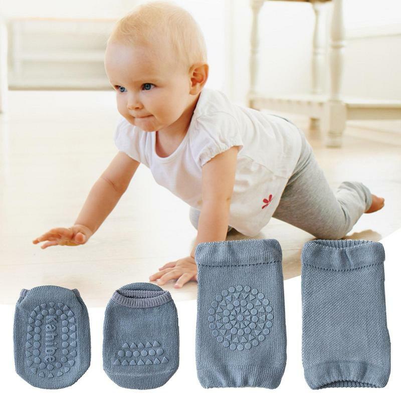 Baby Crawling Knee Pads Soft Warm Sweat-Absorbent Anti-Slip Cotton Kneepads And Socks Set Breathable Safety Protector Leg Warmer