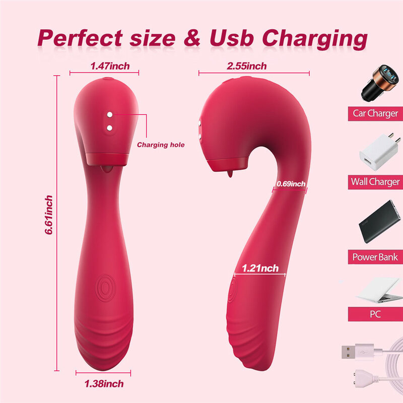 10 Clitoral Double Licking Mode Vibrators For Women G Spot Soft Tongue Stimulating Sexy Toys Adult Masturbation Supplies 18