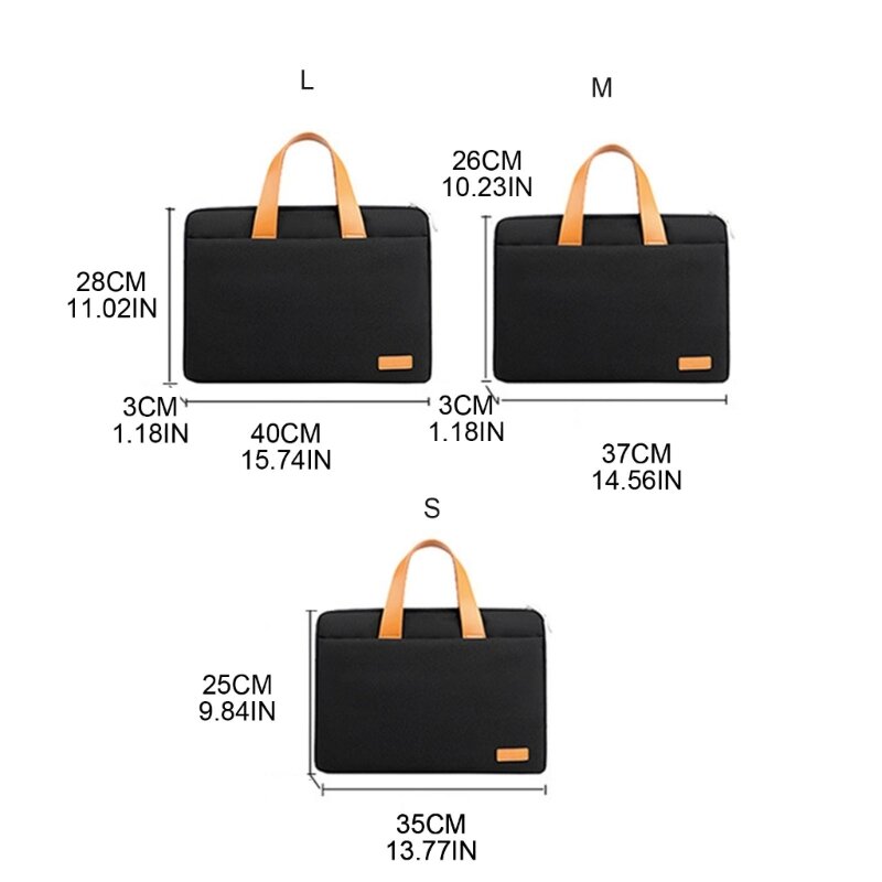 Bolsa para laptop de 13-15 polegadas, bolsa para notebook, bolsa de transporte para computador, maleta