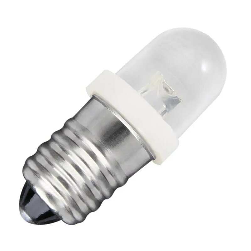LED برغي قاعدة مؤشر لمبة ، مصباح دائم ، أبيض بارد ، 6 فولت تيار مستمر ، عالية مشرق ، الإضاءة ، E10