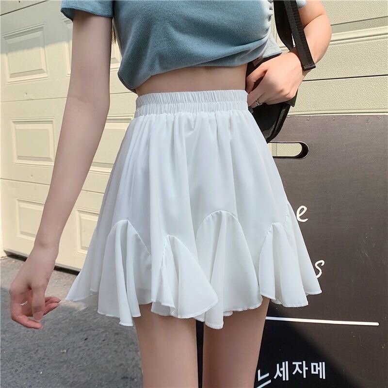 Deeptown-minifalda con volantes para mujer, Falda corta plisada de estilo coreano con encaje Fairycore, estilo Kawaii, informal