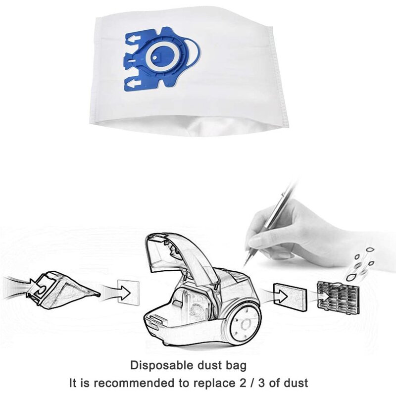 10Pcs Replacement Dust Bags For Miele Type GN Vacuum & 4 Pack Filters S2 S5 S8 C1 C3 Vacuum Cleaner Accessories