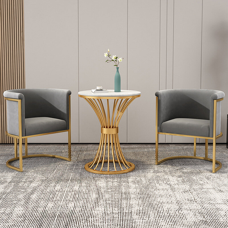 Designerskie zestawy mały stolik kawowy drewniane okrągłe luksusowe akcenty nowoczesny stolik kawowy białe szklane koniunto De Muebles Nordic mebel