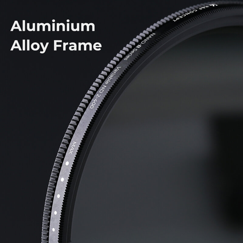 K & F conceito ND lente filtro com microfibra pano de limpeza, densidade neutra ajustável, 67mm, 1 a 9 paradas, ND2-ND400 ND