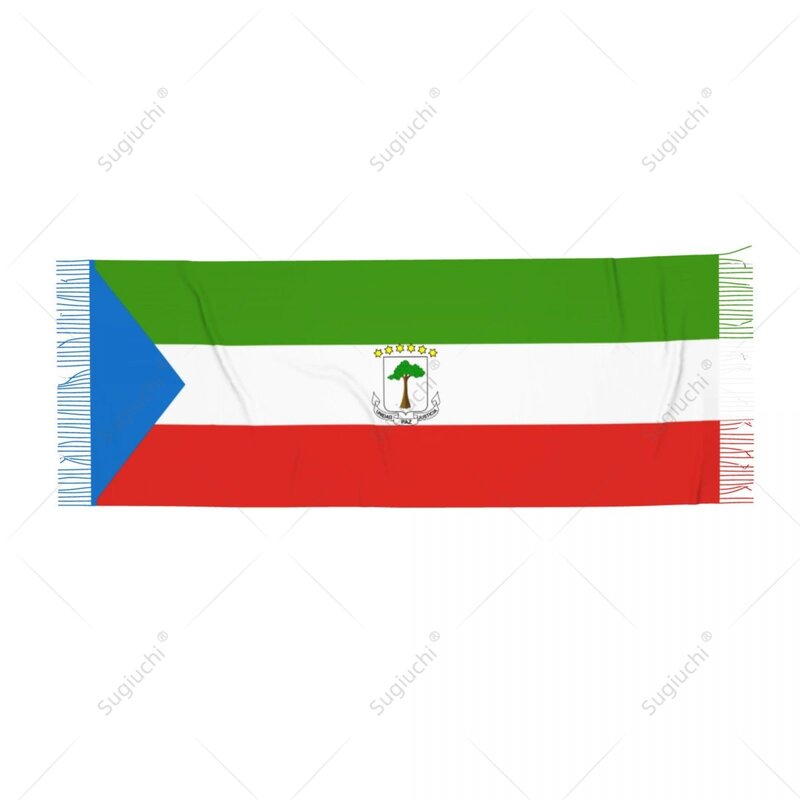 Equatorial Guinea Emblem Flag Scarf Pashmina Warm Scarves Shawl Wrap Hijab Spring Winter Multifunction Unisex