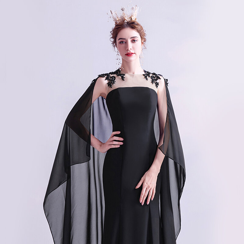 Vestido de festa de noite feminino dubai elegante moda vestidos para grávidas com capa elegante sereia vestidos de noite vestidos de noite