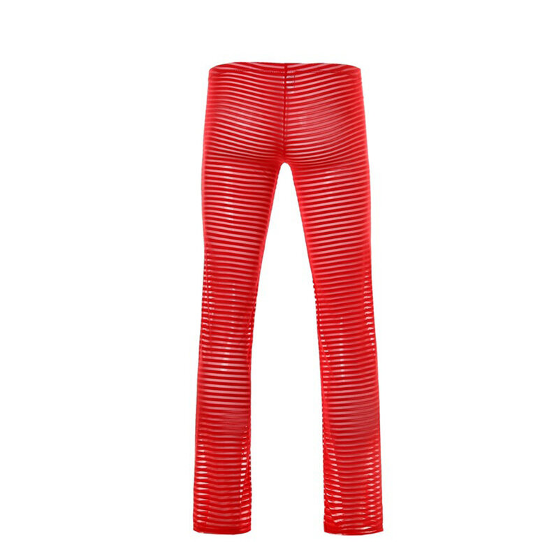 Spodnie męskie uniwersalne piżamy przezroczyste miękkie paski akcesoria oddychające modne ubrania domowe M ~ XL