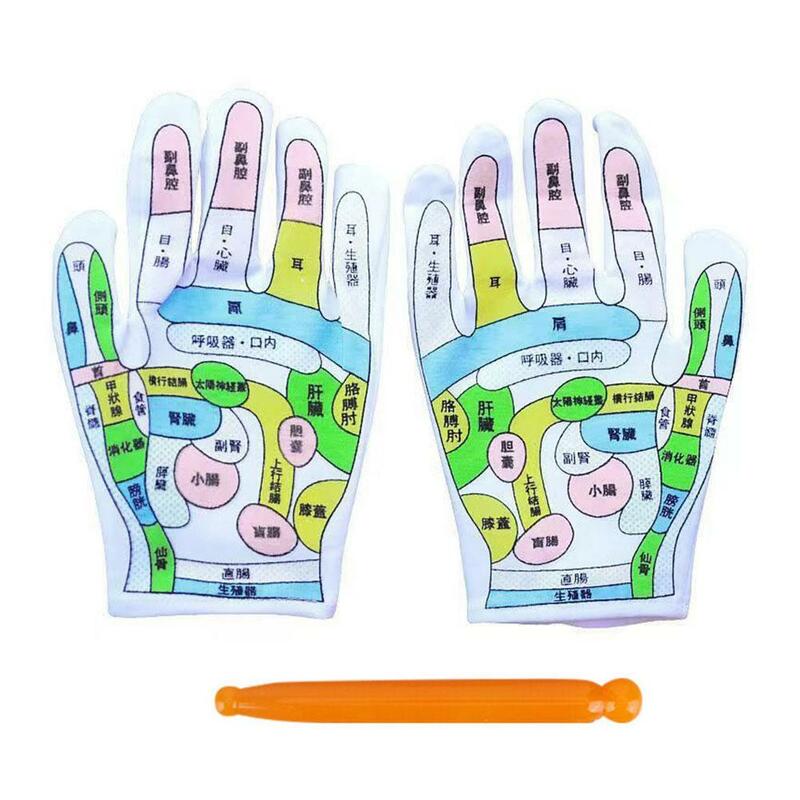 1 pcs massage Acupoint Glove Hand Massage Meridian Therapy Conditioning Medicine Cultural Chinese Illustration Traditional G7T0