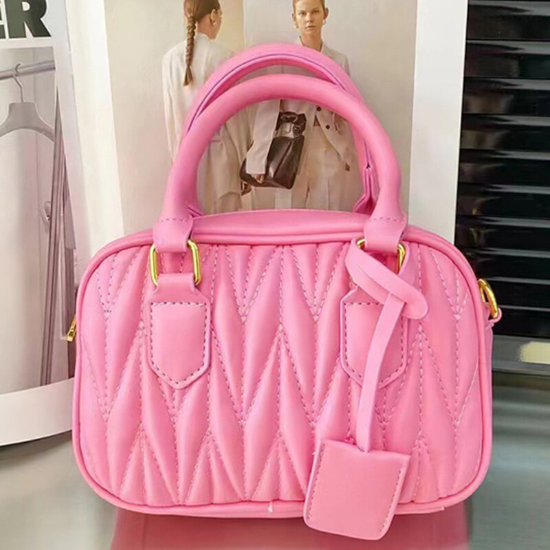 Luxury Brand Women's Shoulder Bag Handbags for Women Designer Crossbody Messenger Clutche Y2k Party New Pleated Embroidery